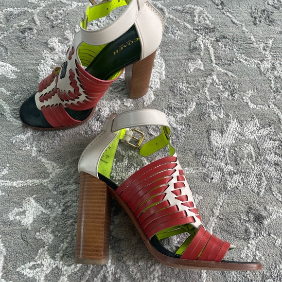 Coach sandal multicolor size 7 - Picture 1 of 5